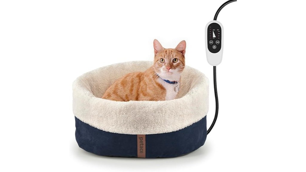 adjustable automatic temperature heated cat bed