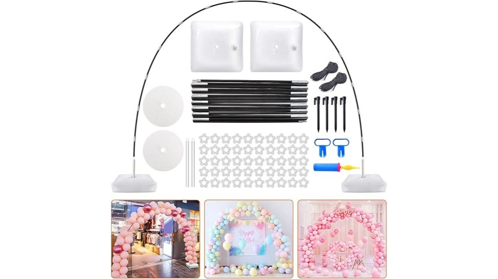 adjustable balloon arch with height dimensions