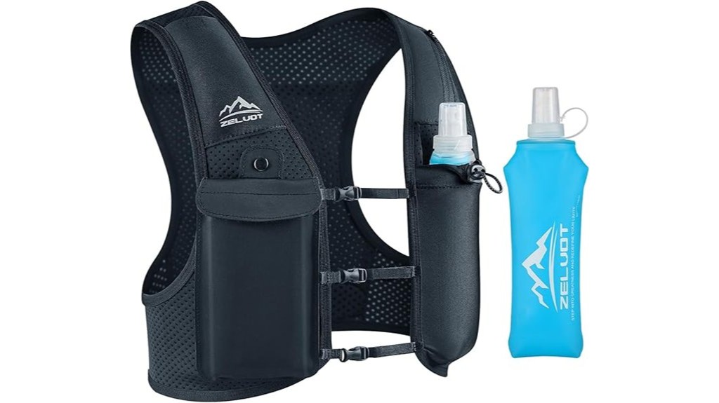 adjustable chest straps soft water flask