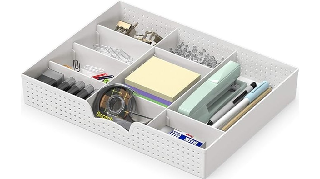 adjustable compartment drawer organizer tray