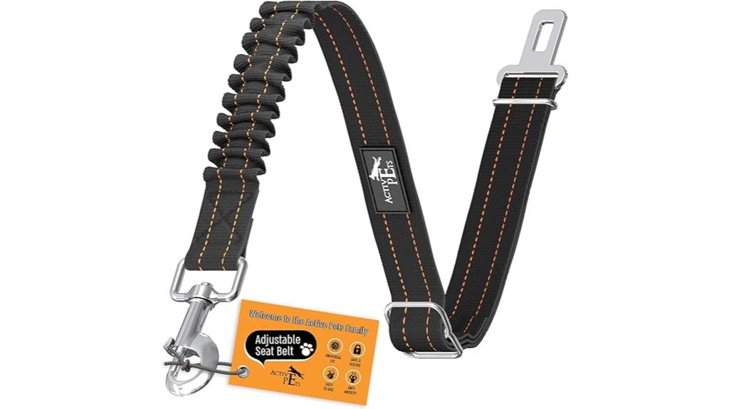 adjustable dog seatbelt for active pets