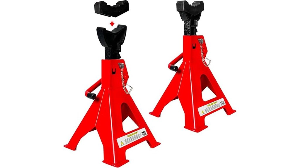 adjustable double pin locking jack stands