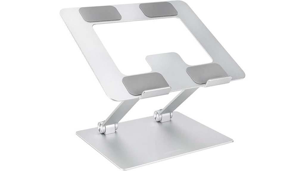 adjustable ergonomic laptop stand silver