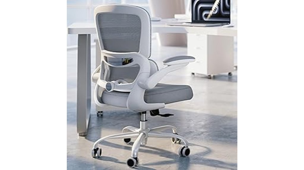 adjustable ergonomic office chair white