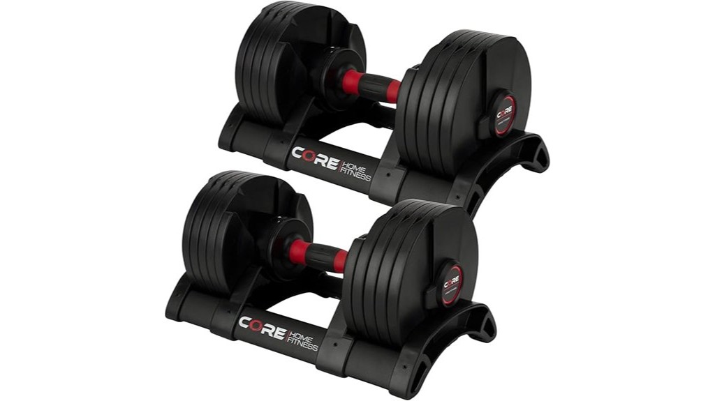 adjustable fitness dumbbell weight set