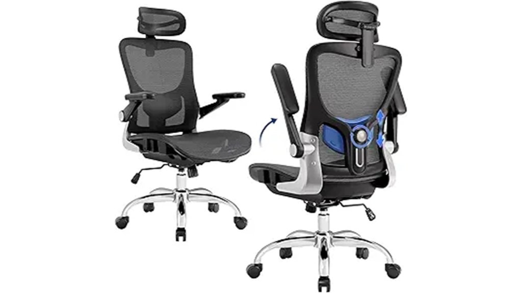 adjustable lumbar support office chair