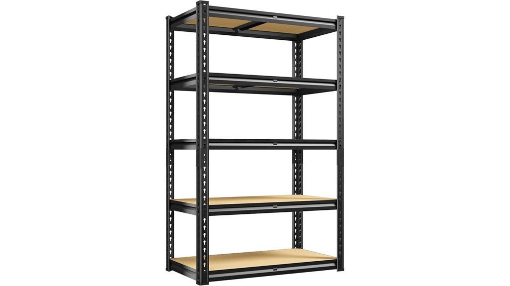 adjustable metal shelving heavy duty black finish