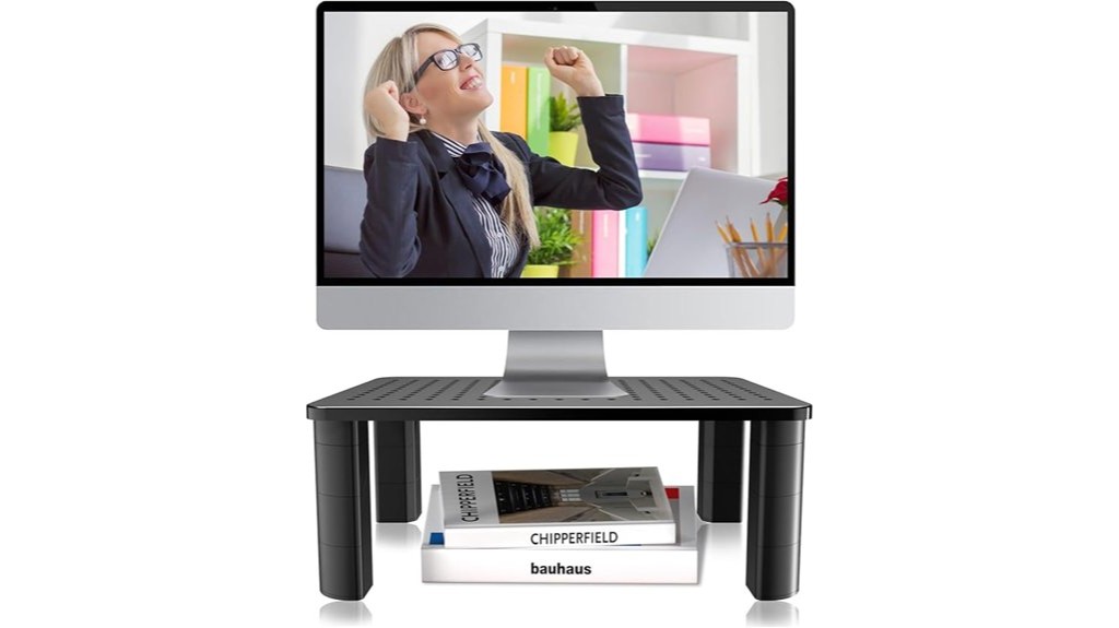 adjustable monitor stand height riser