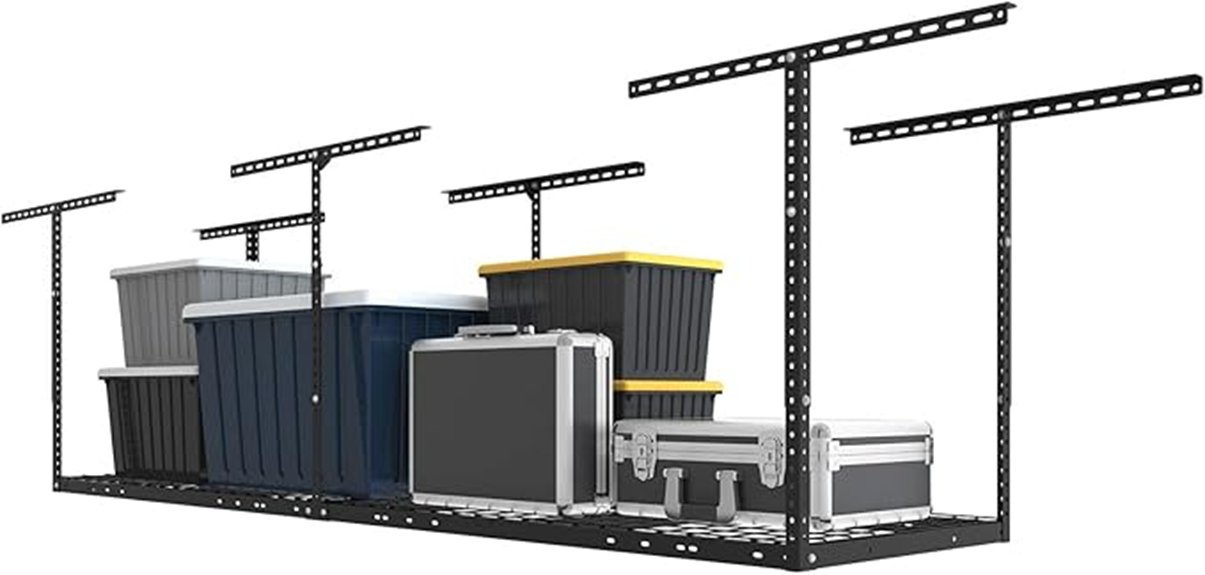 adjustable overhead garage storage rack