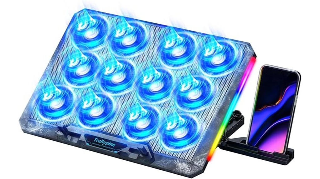 adjustable quiet multi fan laptop cooler