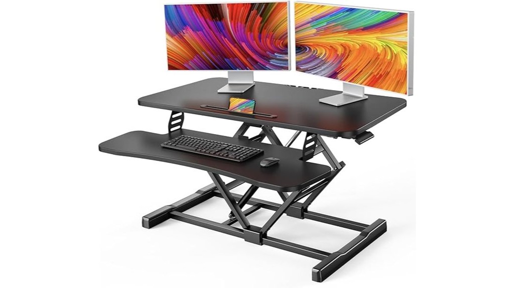 adjustable standing desk converter