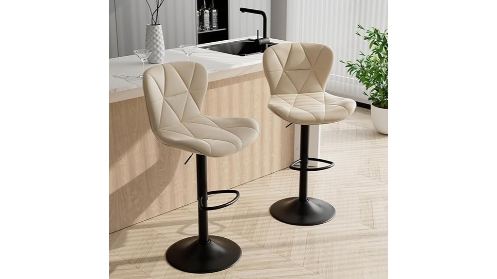 adjustable swivel upholstered high backed