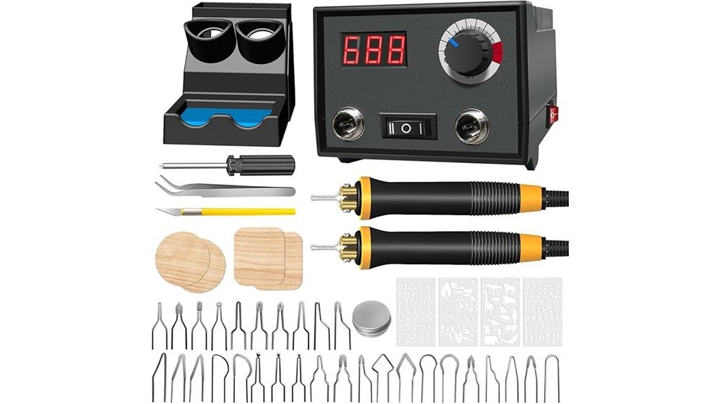 adjustable temperature digital wood burning