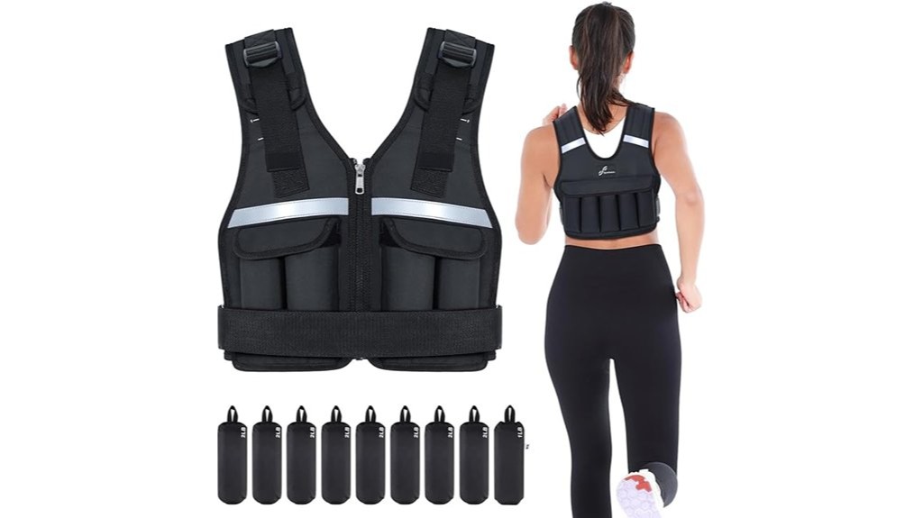 adjustable weighted fitness vest