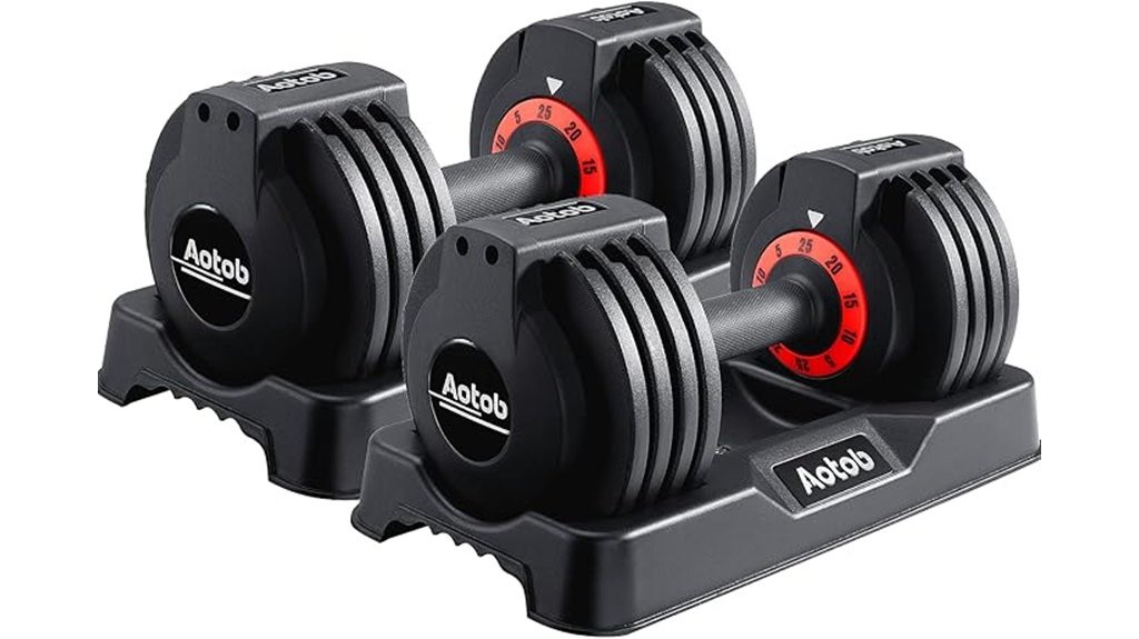 adjustable weightlifting dumbbell set