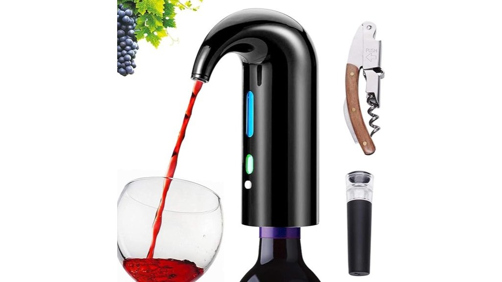 aerating electric wine pourer
