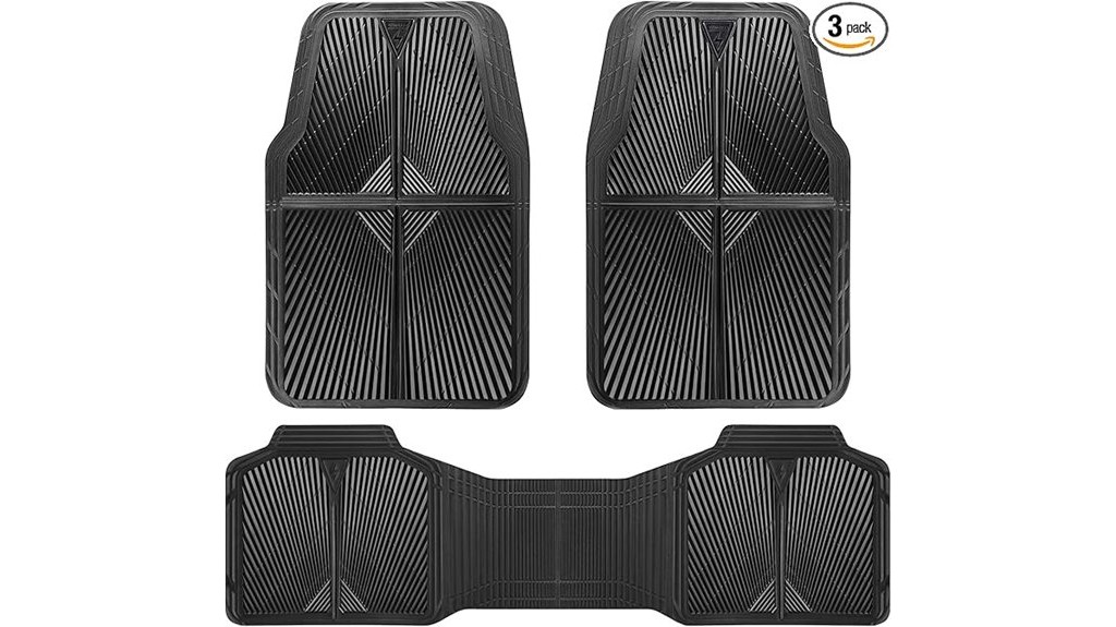 all black car mats set