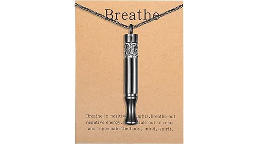 anxiety relieving mindfulness breathing pendant necklace