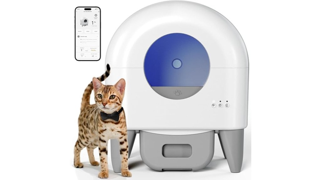 app controlled self cleaning litter box