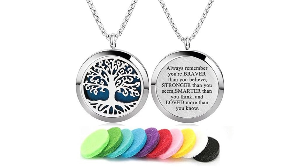aromatherapy tree of life stainless steel locket pendant