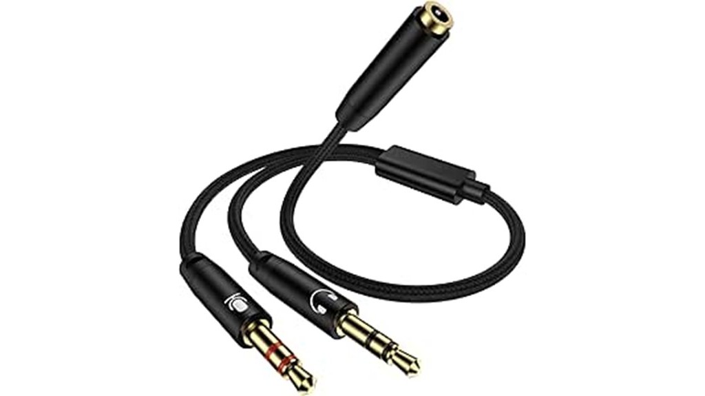 audio splitter for headphone microphone
