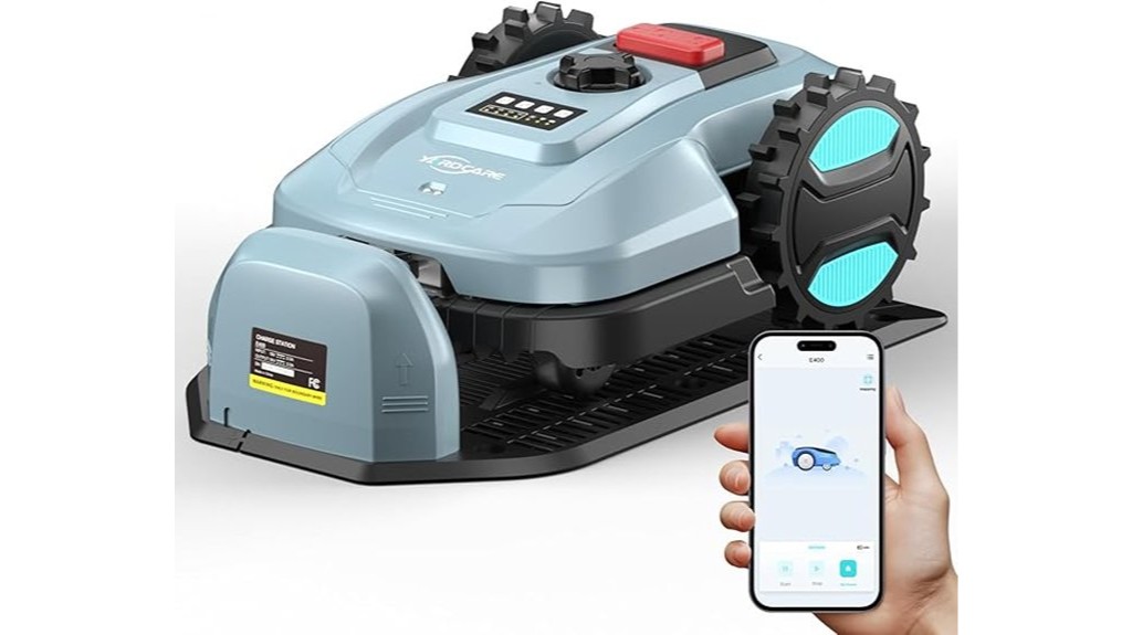 automated lawn mowing app control