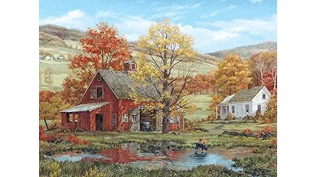 autumn friends scenic puzzle