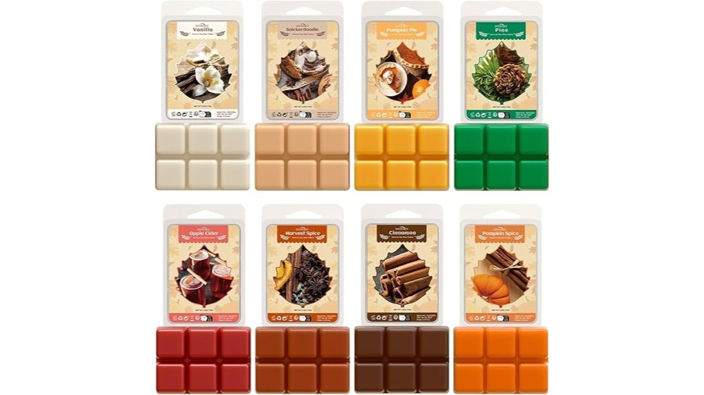 autumn scented wax cube collection