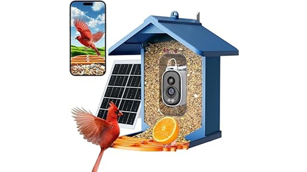 avian feeding station with camera