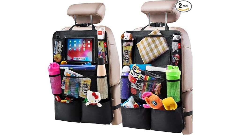 backseat car storage organizers black