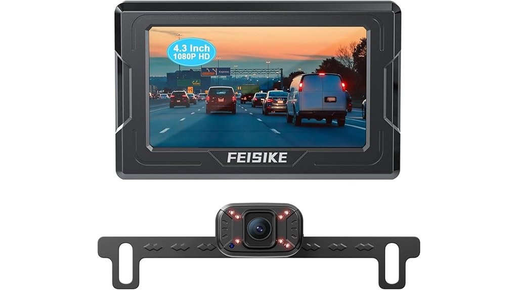 backup camera with 4 3 inch monitor