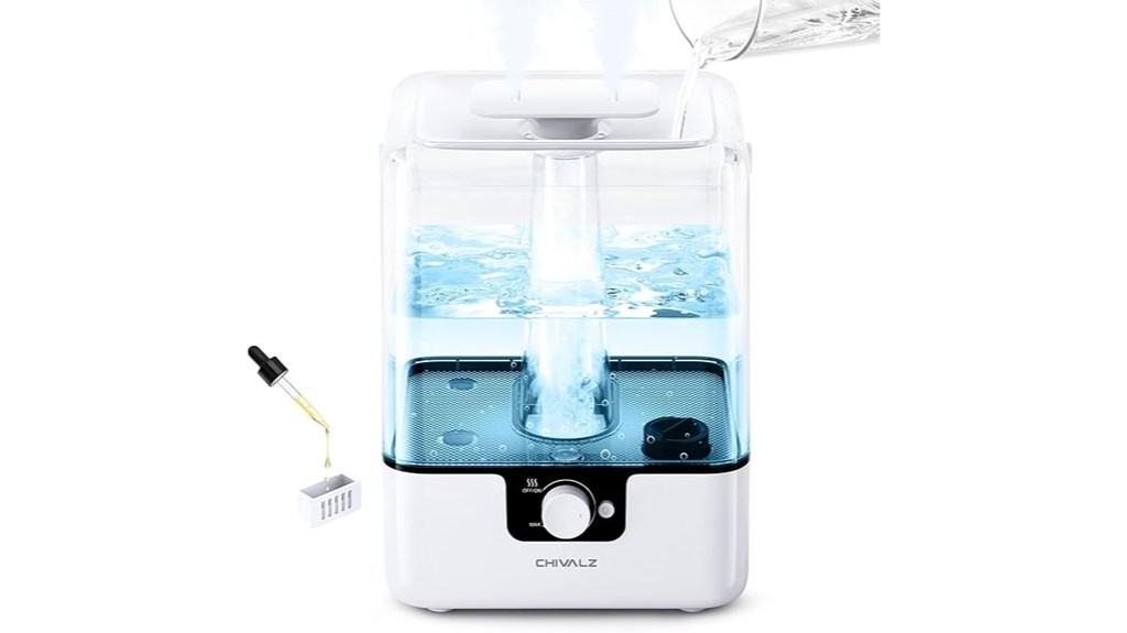 bedroom humidifier with 6 liter capacity