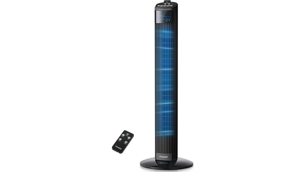 bedroom tower fan black