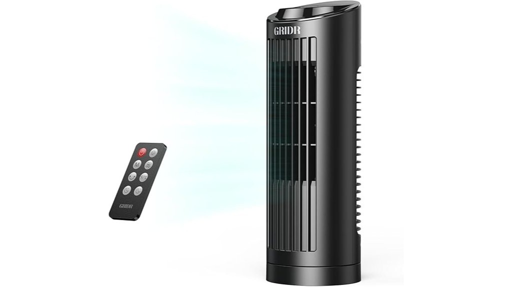 bladeless tower fan with remote