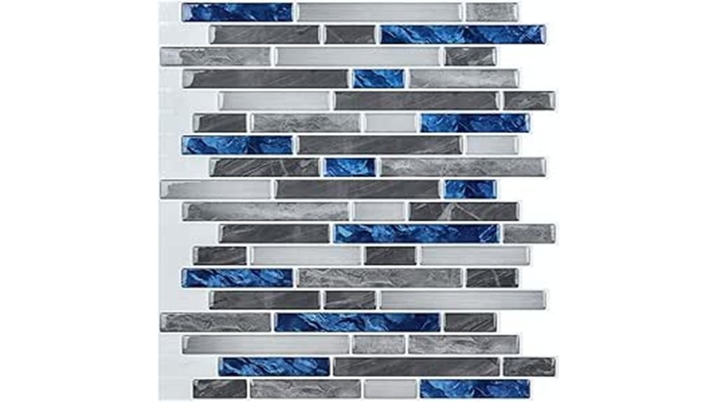 blue marble backsplash tile sheets