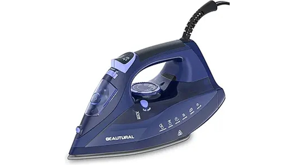 blue steam clothes iron