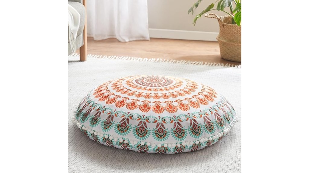 bohemian mandala meditation floor cushion