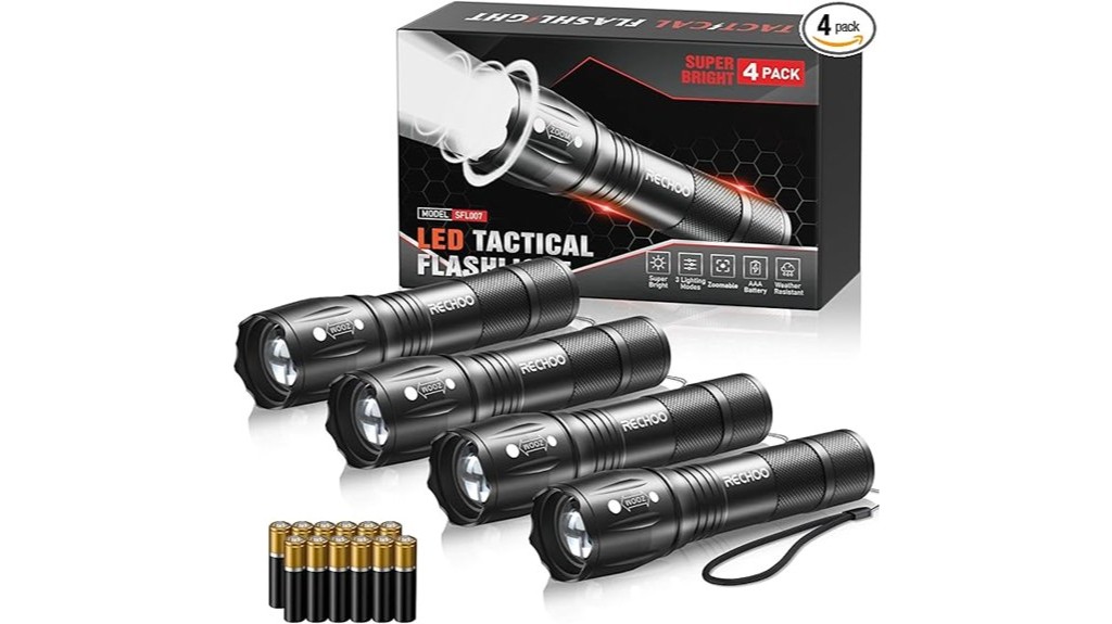 bright battery powered multipurpose led flashlights