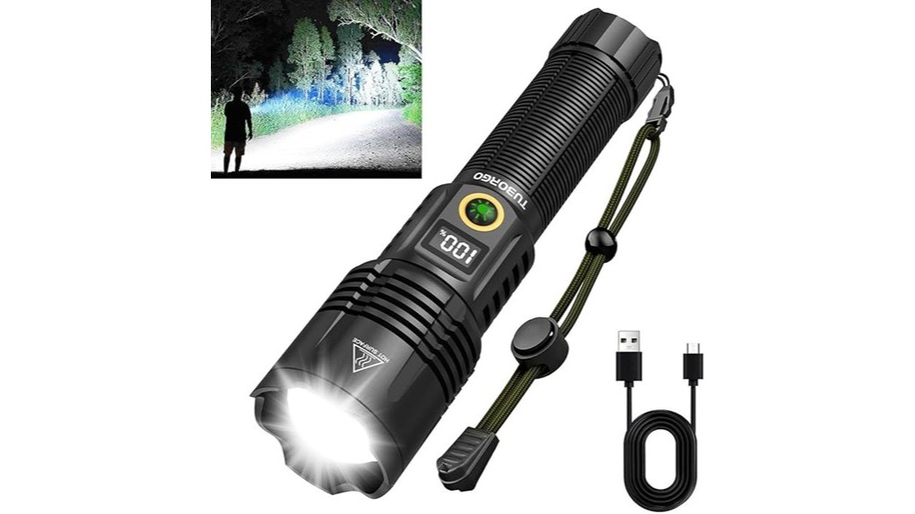 bright rechargeable tactical led flashlight