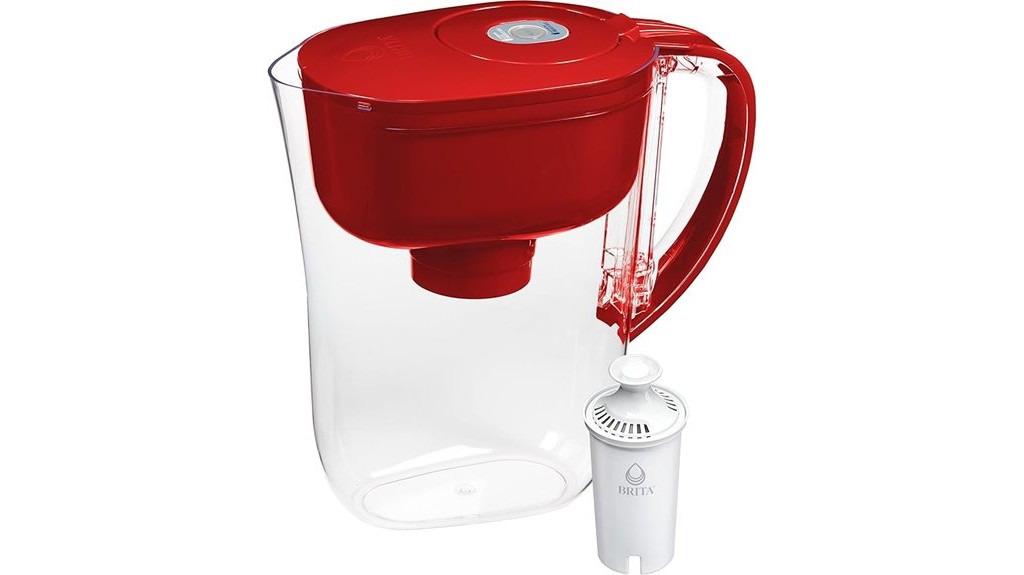 brita water filter pitcher red 6 cup