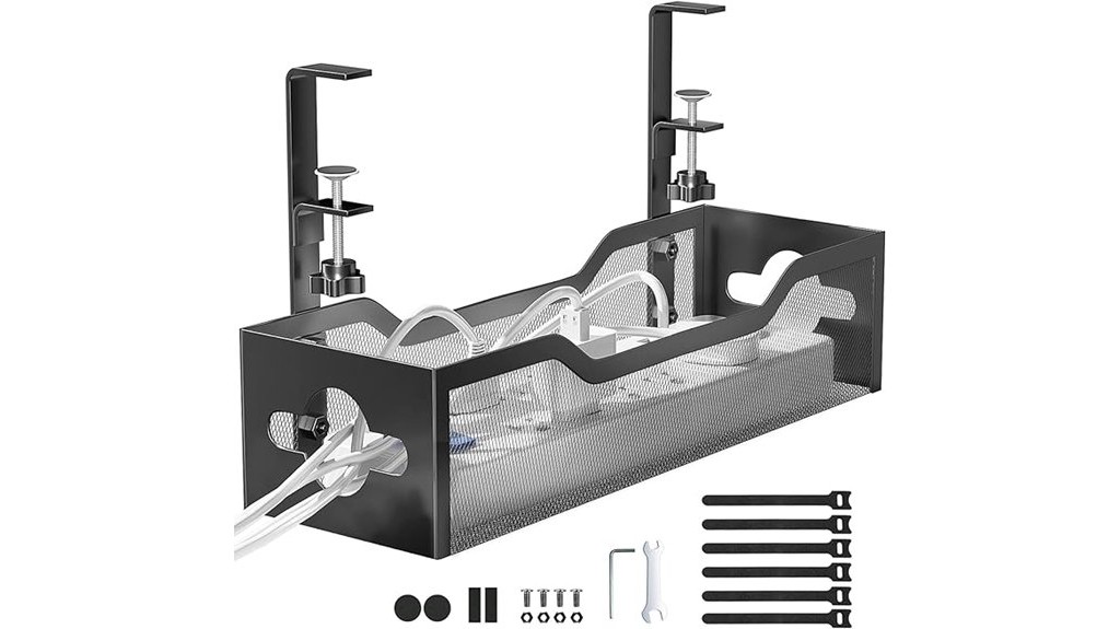 cable management desk tray