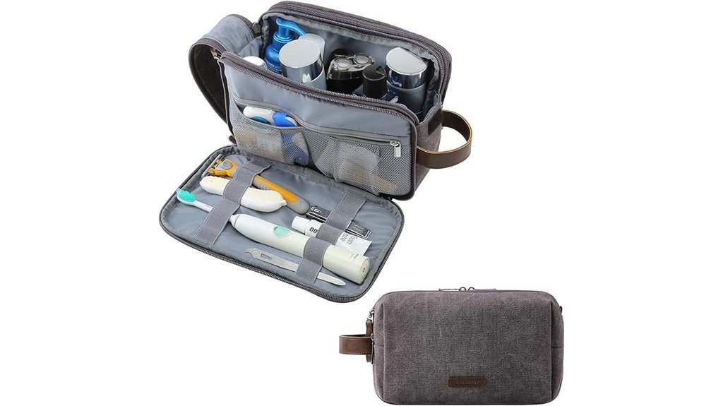 canvas travel toiletry organizer