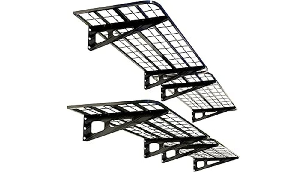 capacious garage storage shelving system