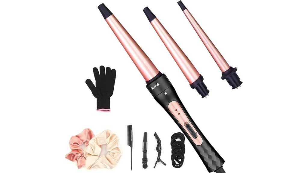 ceramic curling iron wand set