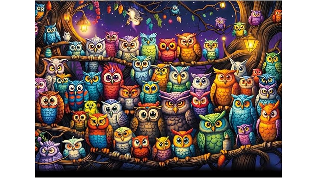 challenging adult owl themed jigsaw puzzle