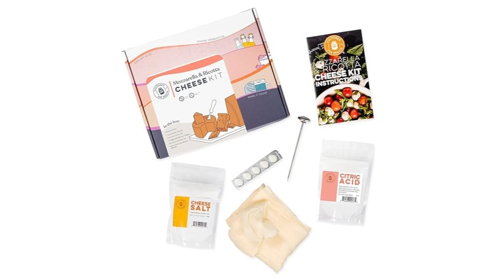 cheese making kit contains mozzarella and ricotta