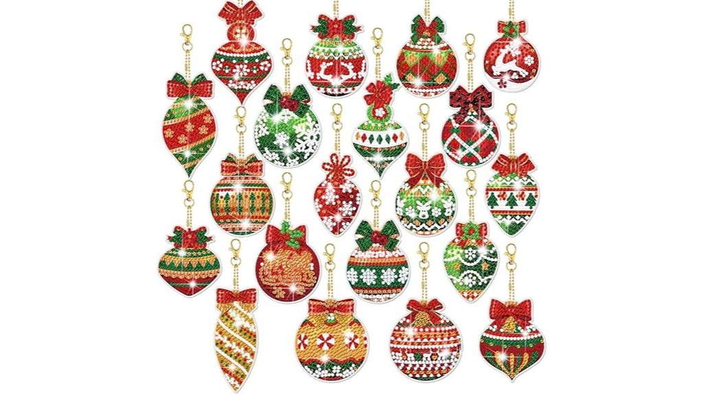 christmas diamond keychains