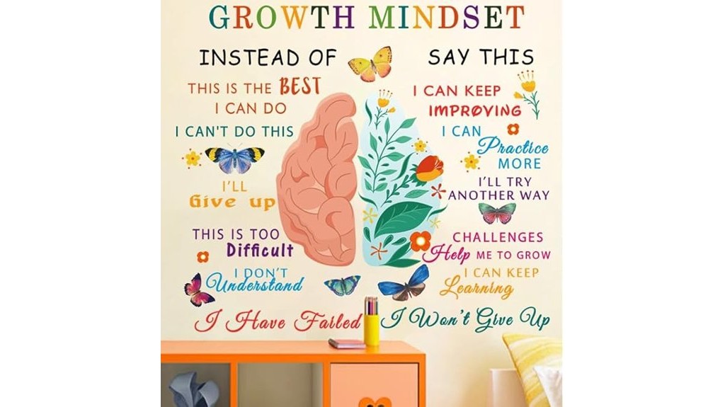 classroom decorative growth mindset decals