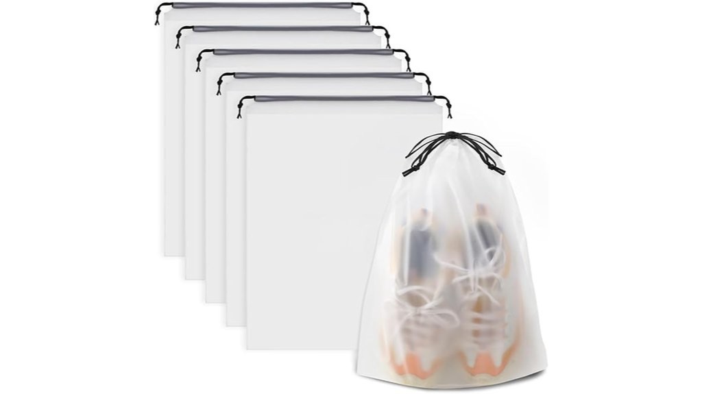 clear travel shoe bags