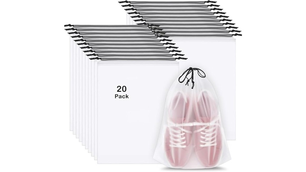 clear waterproof travel shoe bags